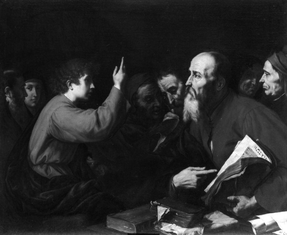 disputa di Ges&ugrave; con i dottori nel tempio (dipinto) by Van Somer Hendrick 